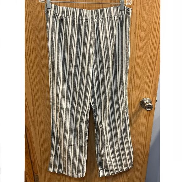 Laundry by Shelli Segal Linen Blend Belted Pants Women's Size Large Wide Leg - Picture 2 of 6